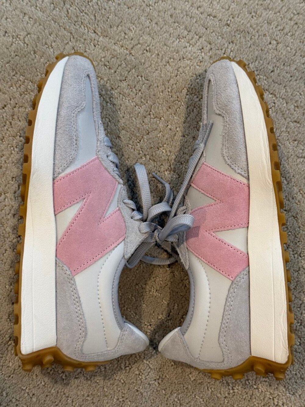 New Balance 327 womens sneakers, Pink and Gray, size 9 1/2 - Picture 2 of 5